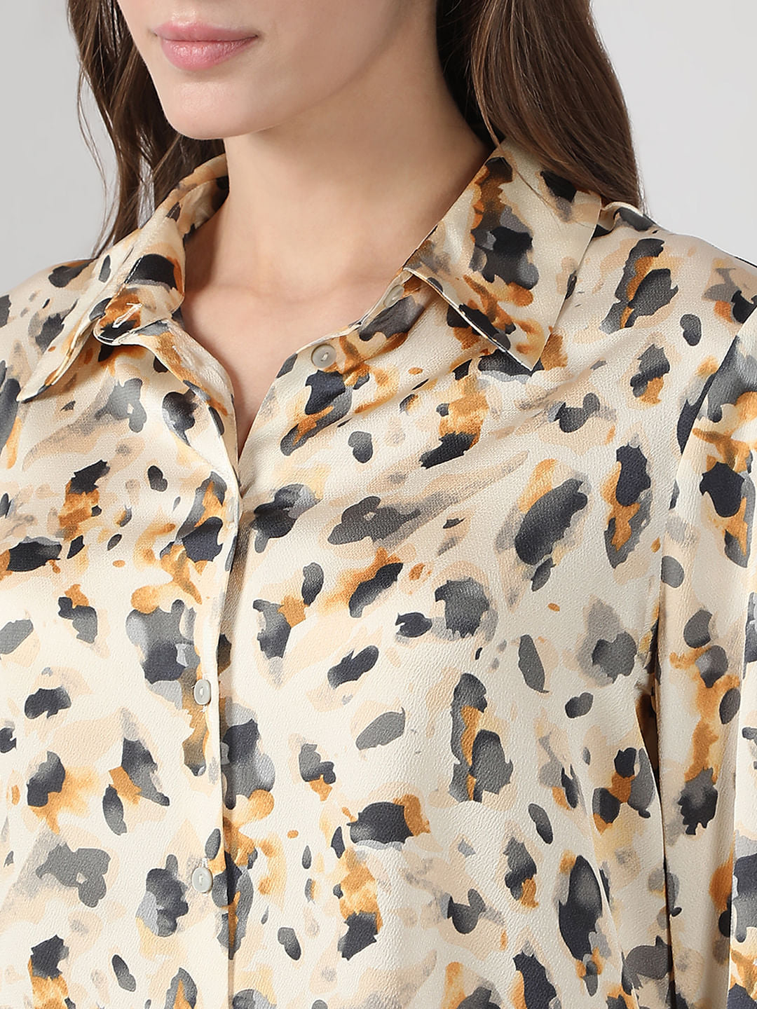 White Animal Print Shirt