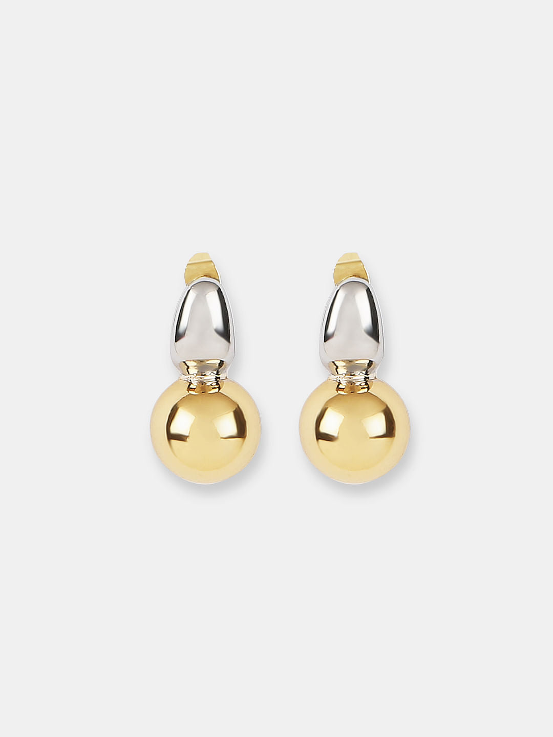 Gold Metal Drop Earrings