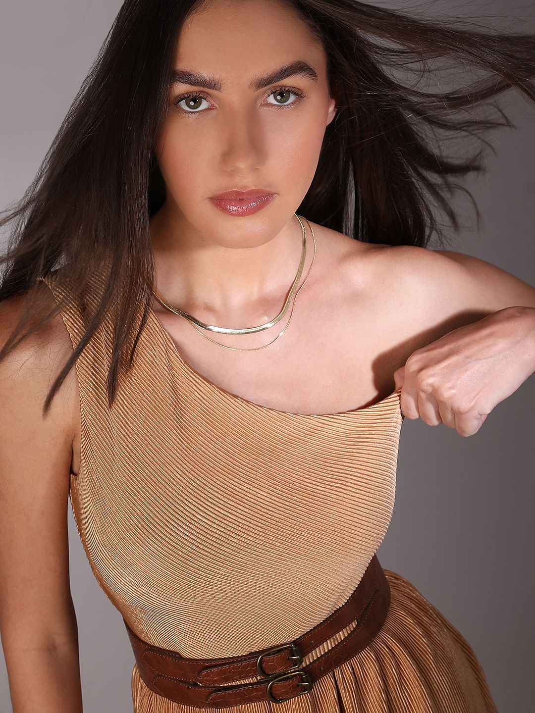 Gold Flat Chain Necklace