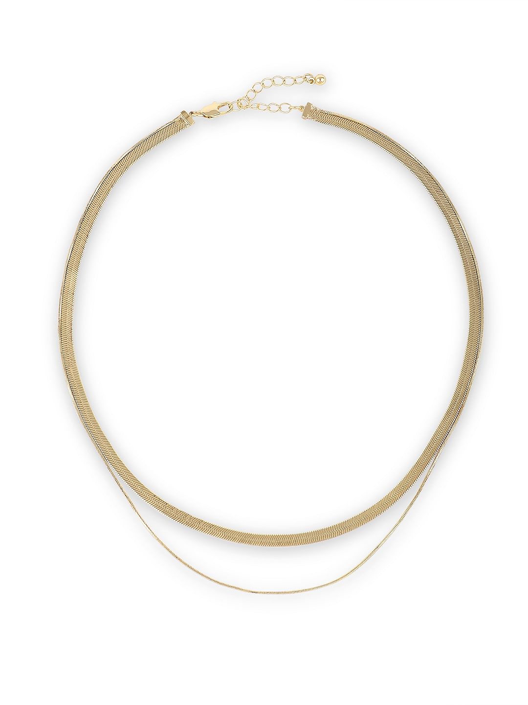 Gold Flat Chain Necklace