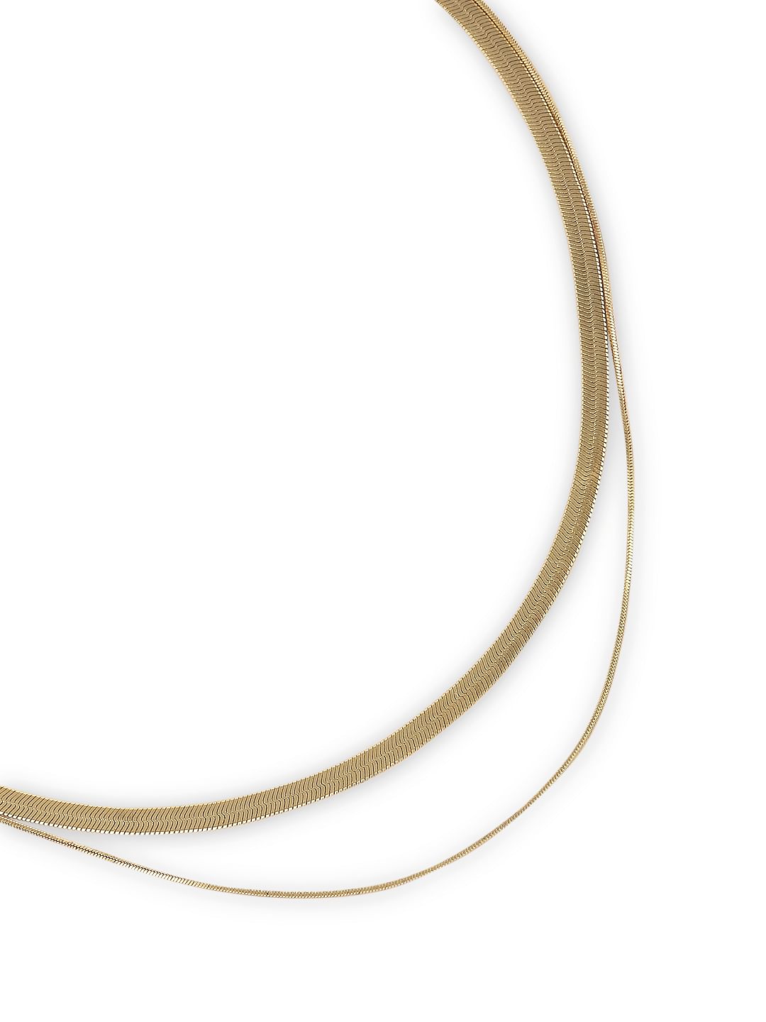 Gold Flat Chain Necklace
