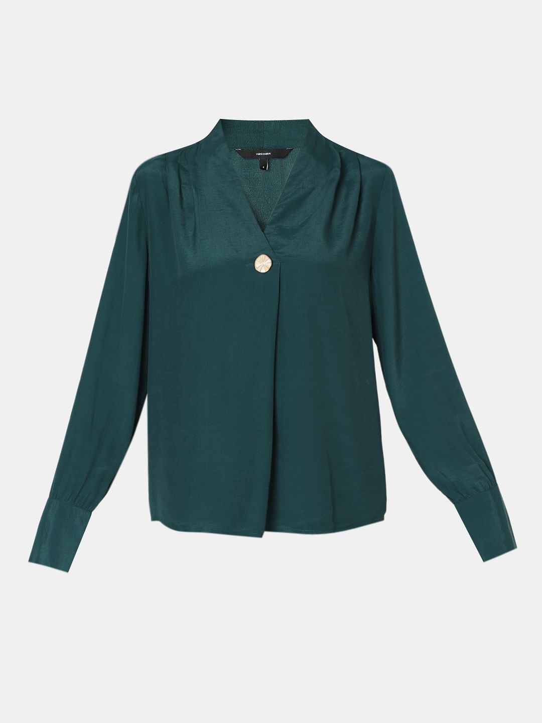 Dark Green Full Sleeves Top
