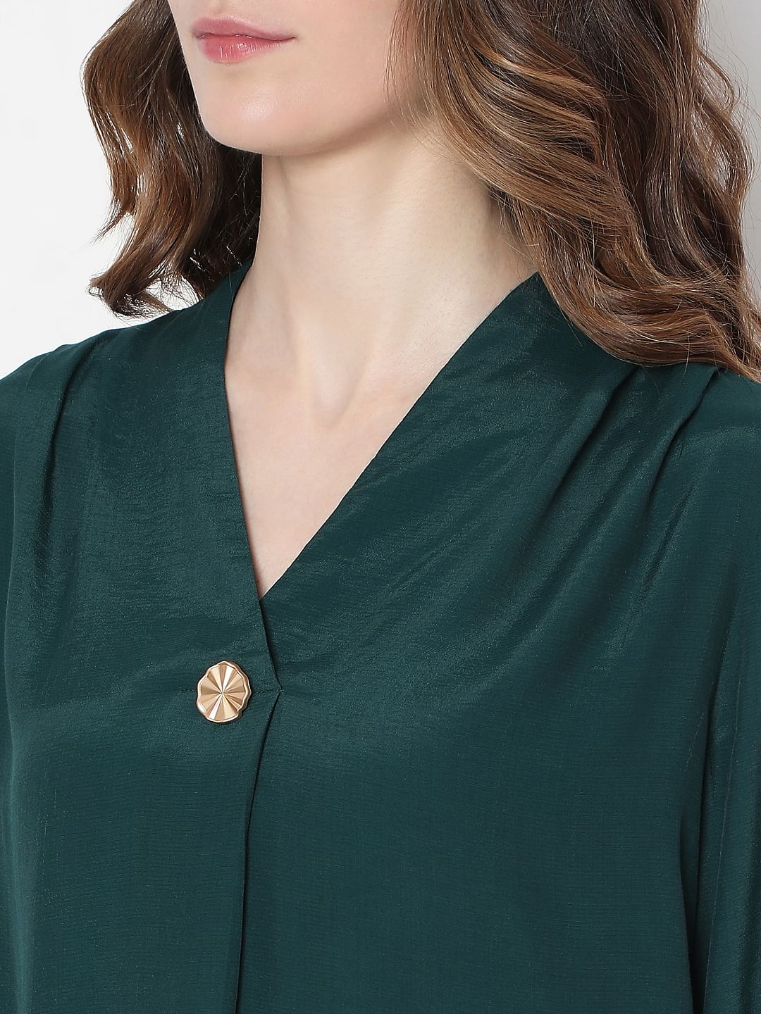 Dark Green Full Sleeves Top