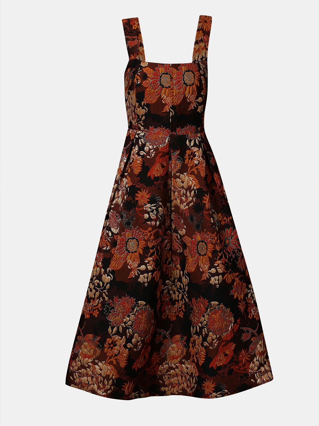 Black Floral Jaquard Dress