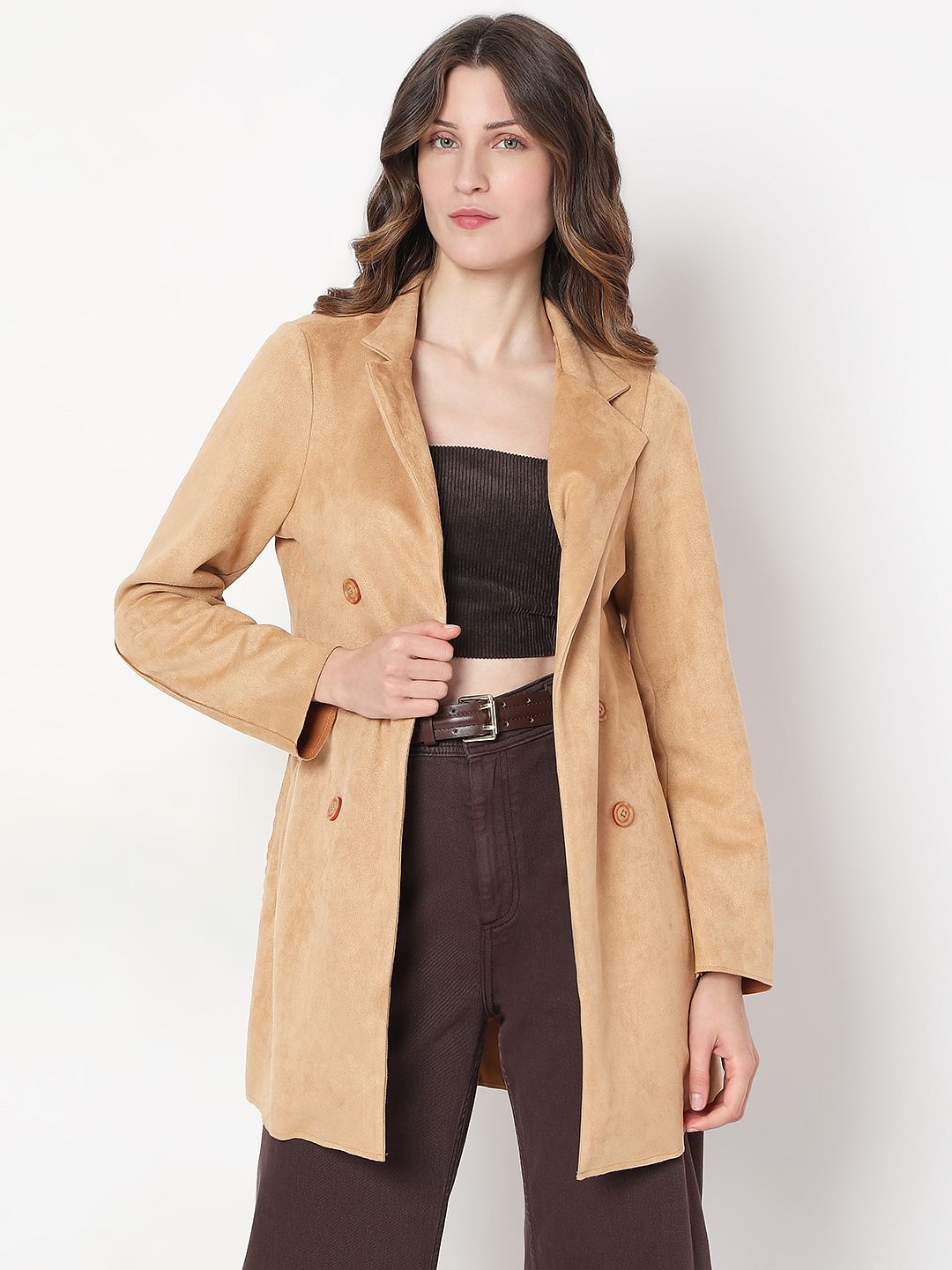 Brown Suede Coat