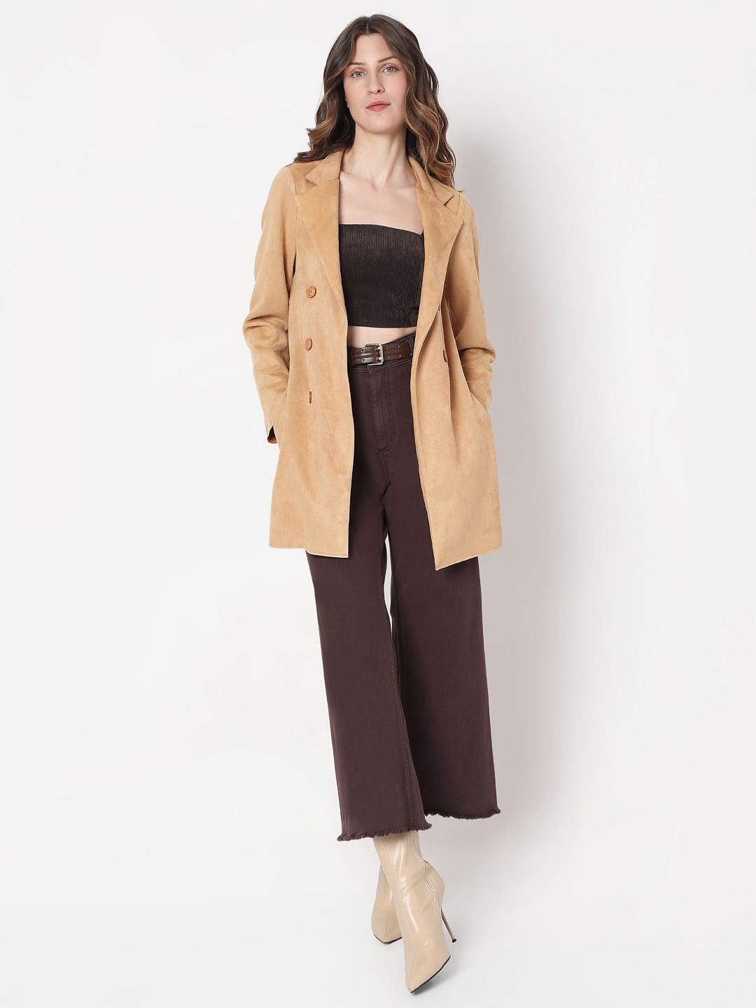 Brown Suede Coat