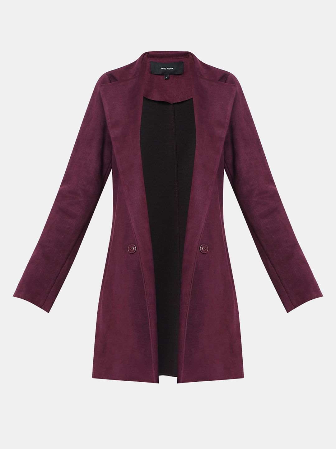 Purple Suede Long Coat