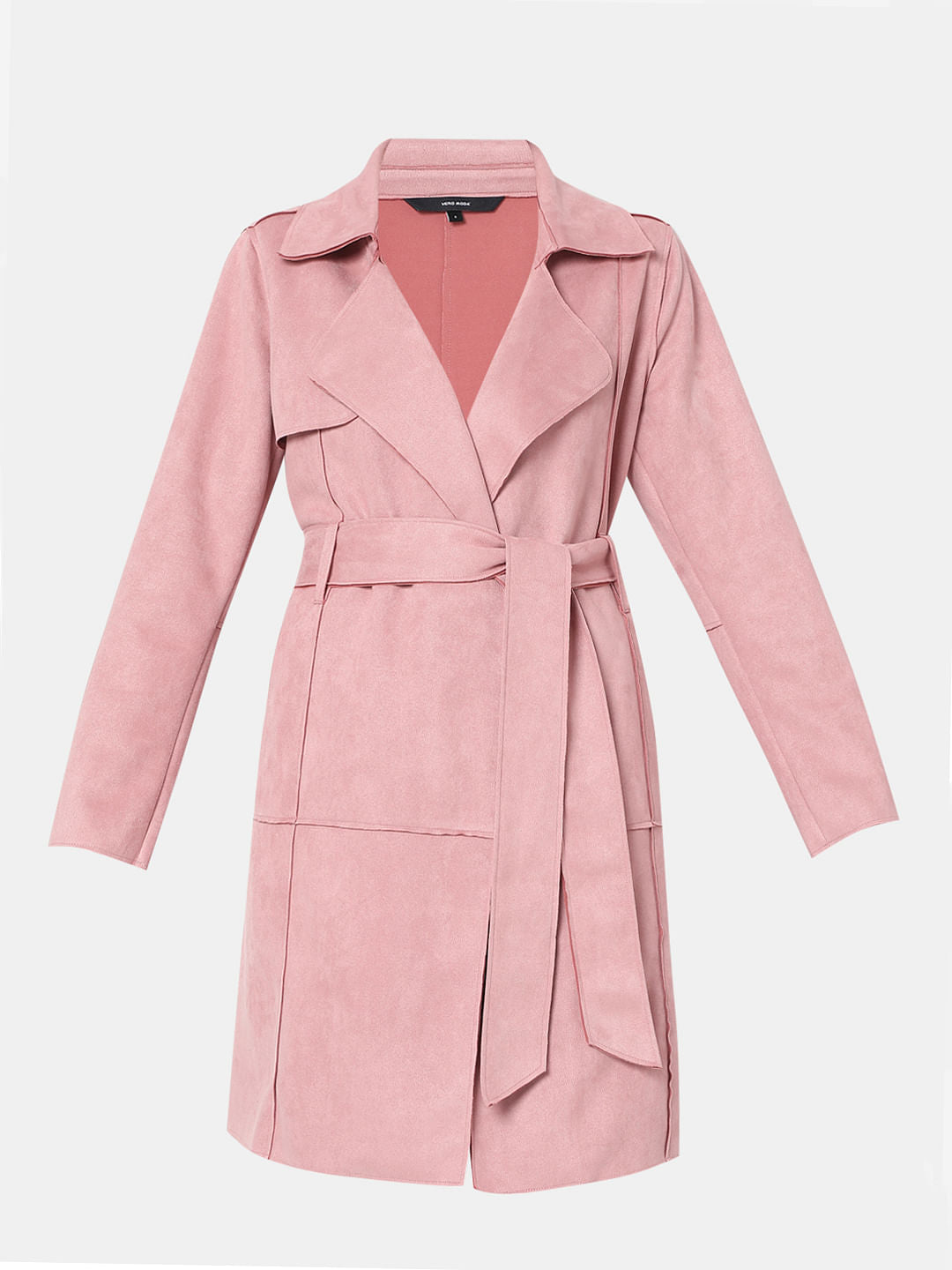 Pink Suede Long Coat