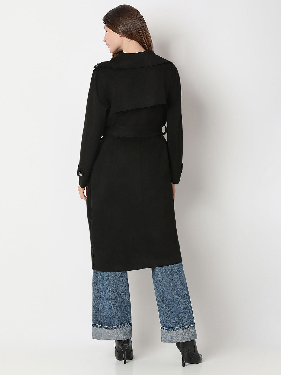 Black Long Suede Coat
