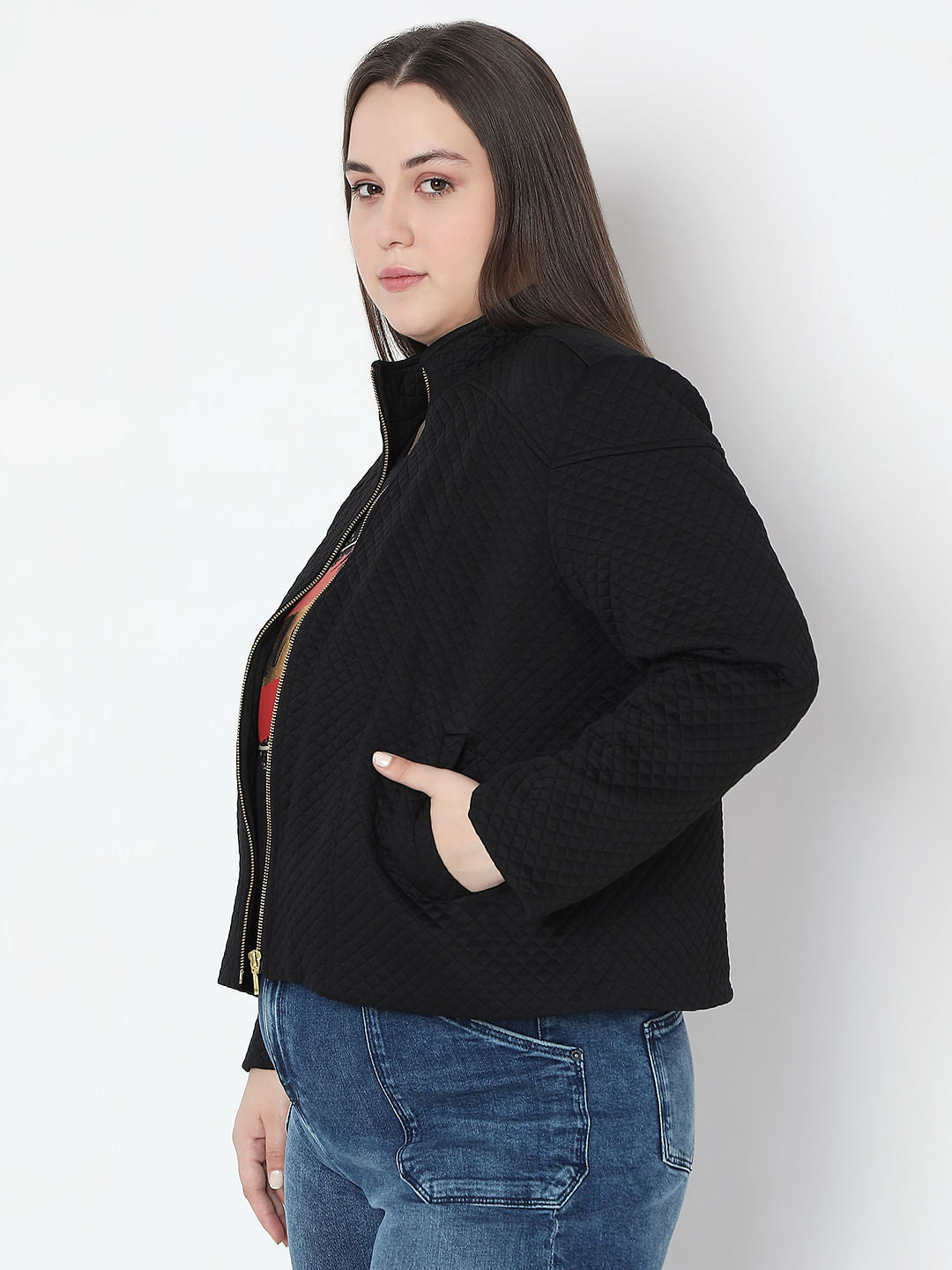 Curve Black Quilted Jacket