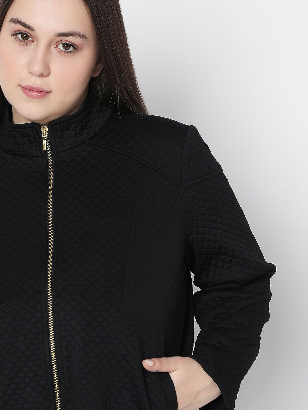 Curve Black Quilted Jacket