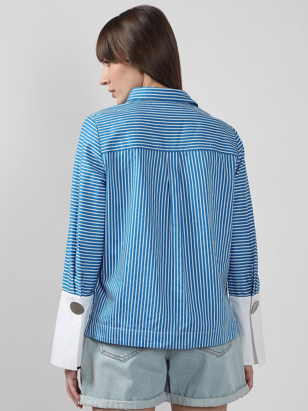 Blue Striped Cotton Shirt