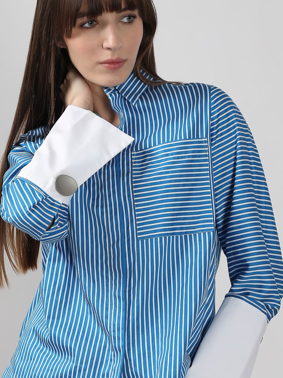 Blue Striped Cotton Shirt