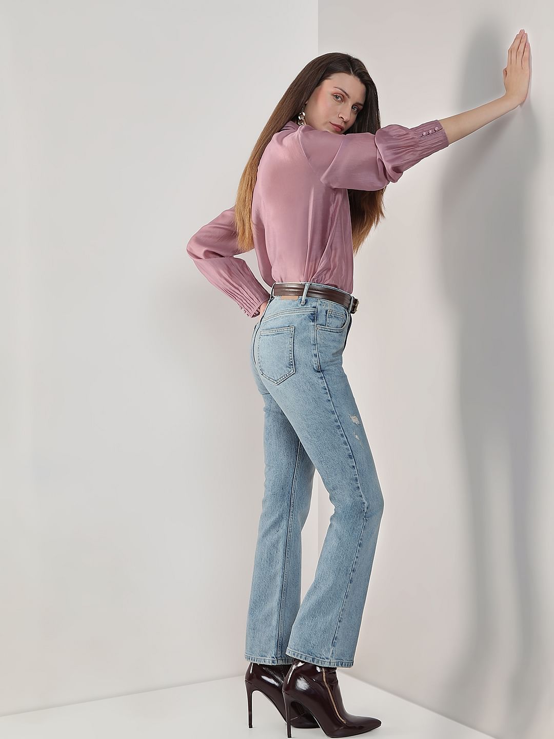 Bootcut Jeans Best Shoe For Jeans Light Blue High Rise Bootcut Jeans