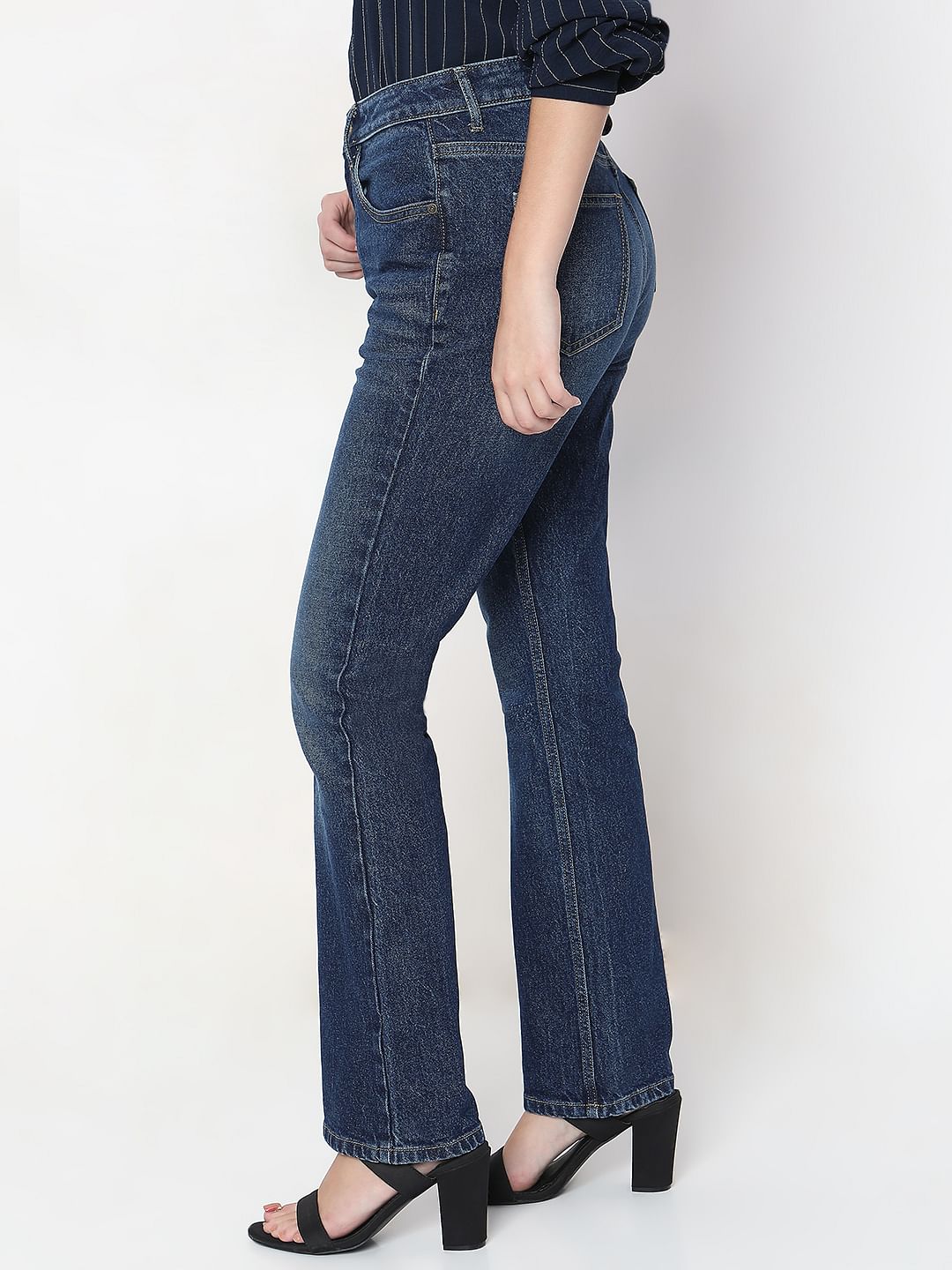 Blue Bootcut Jeans