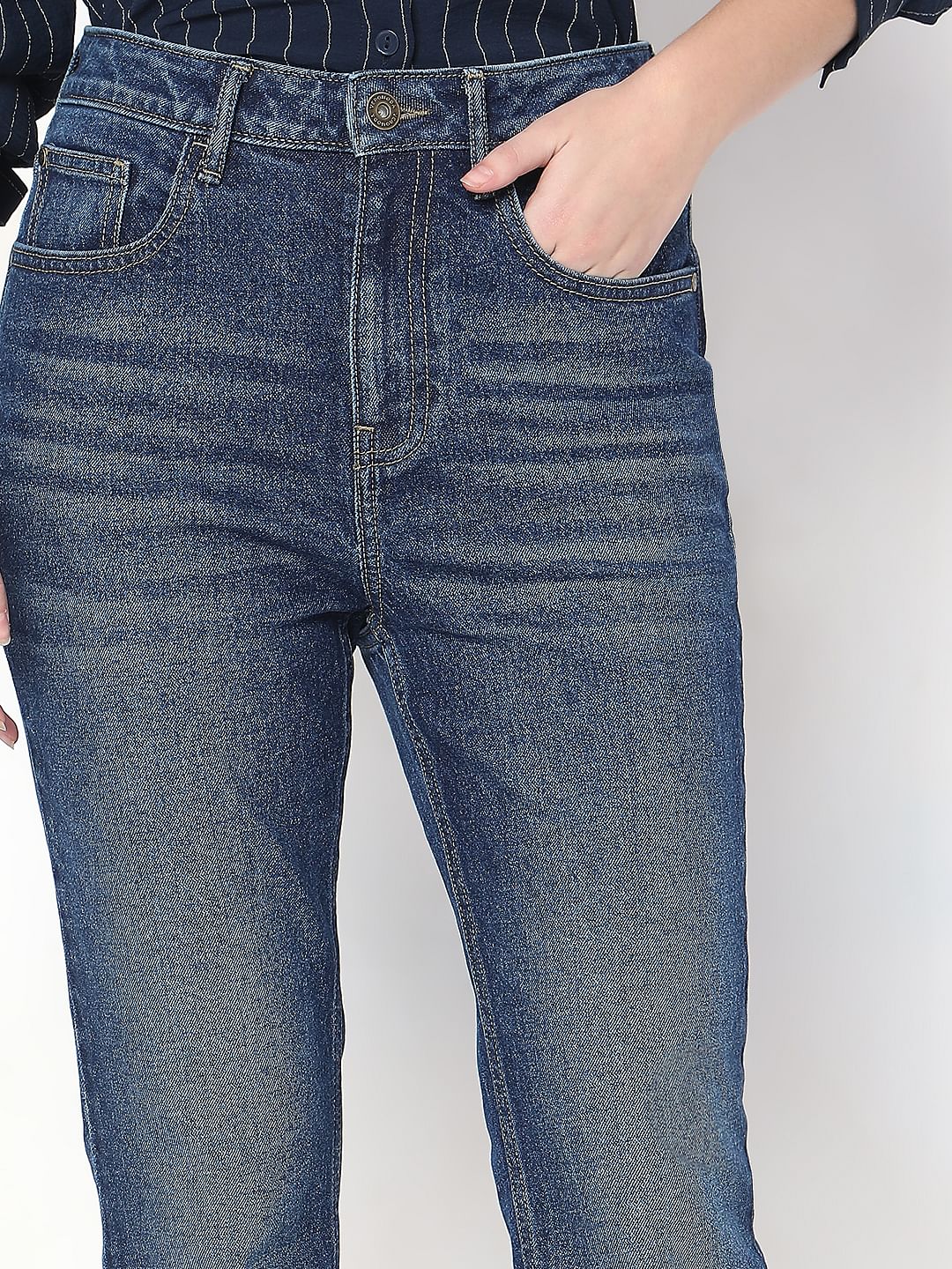 Blue Bootcut Jeans