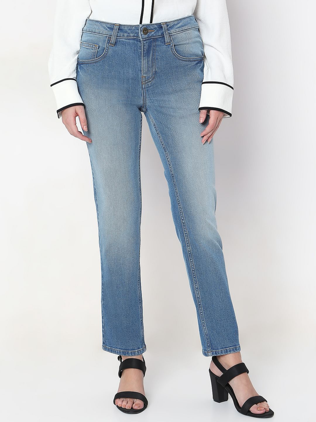 Light Blue Straight Fit Jeans