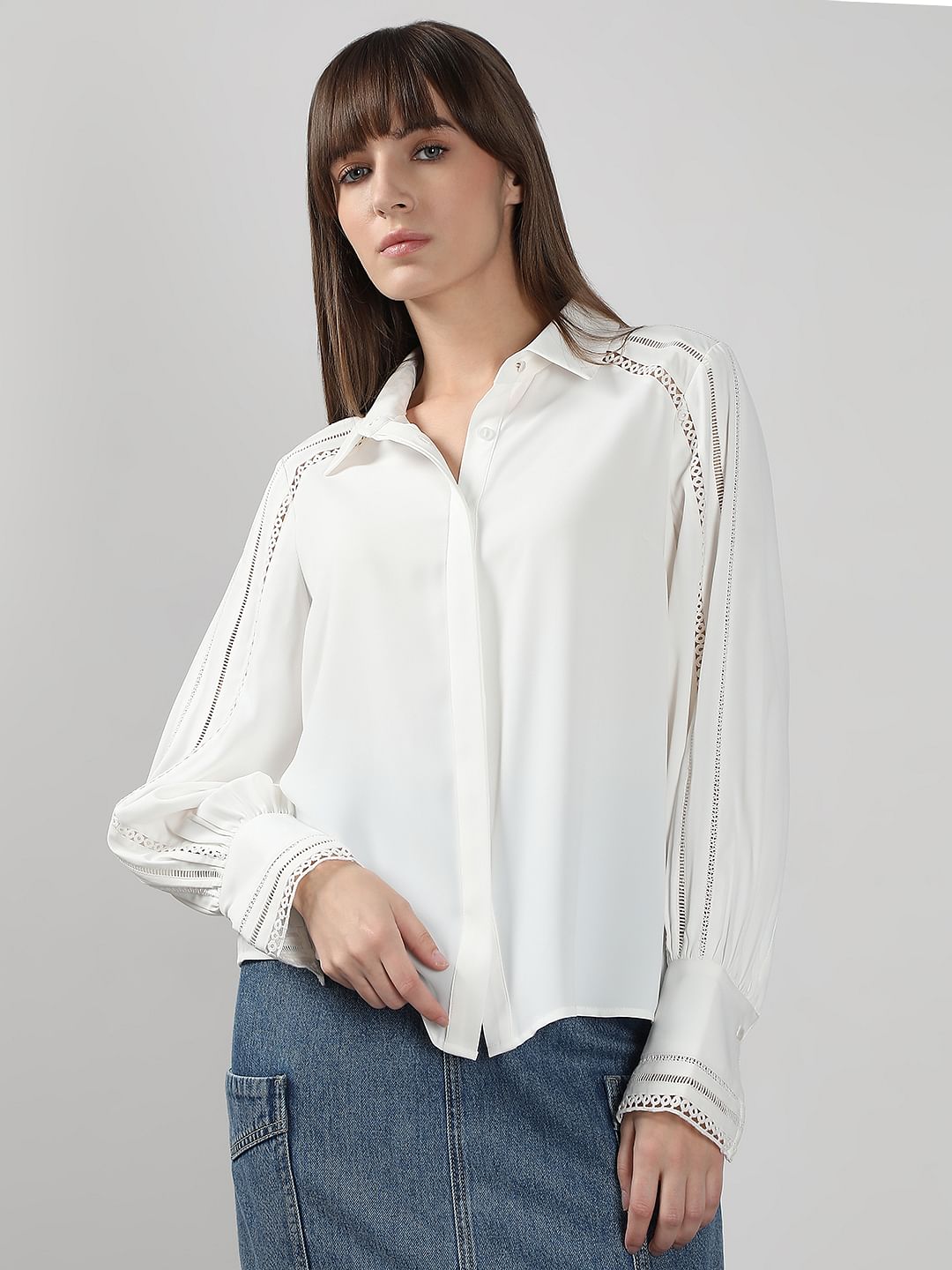 White Full Sleeves Shirt