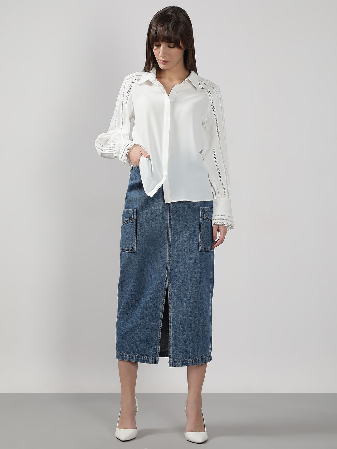 White Full Sleeves Shirt