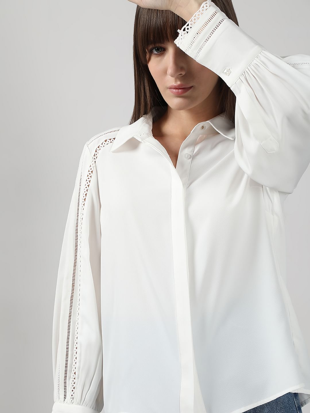 White Full Sleeves Shirt