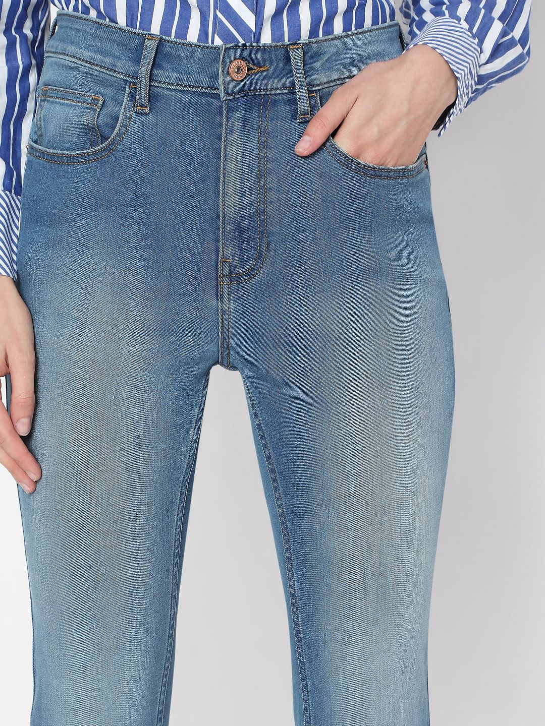 Blue High Rise Bootcut Jeans