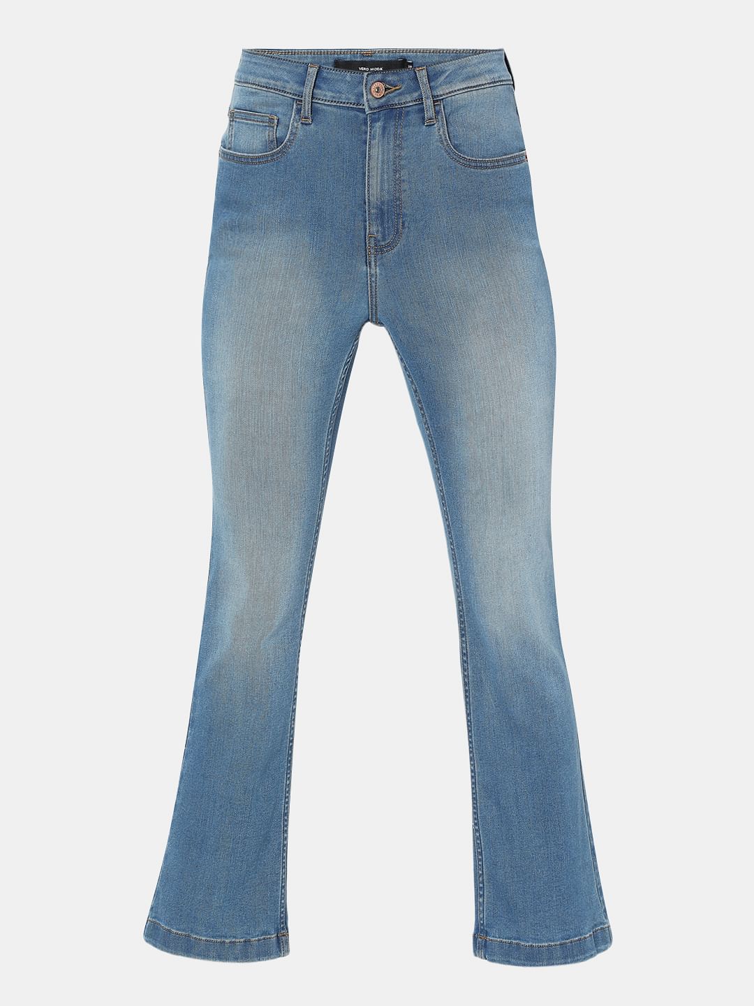 Blue High Rise Bootcut Jeans