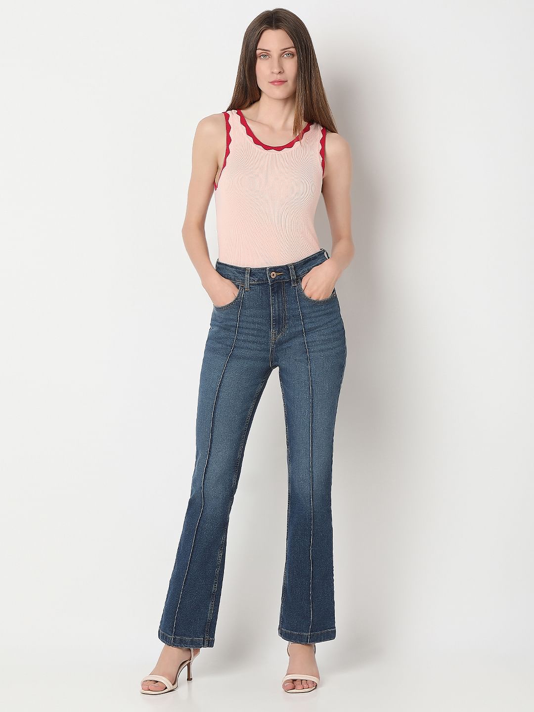 Dark Blue Bootcut Jeans