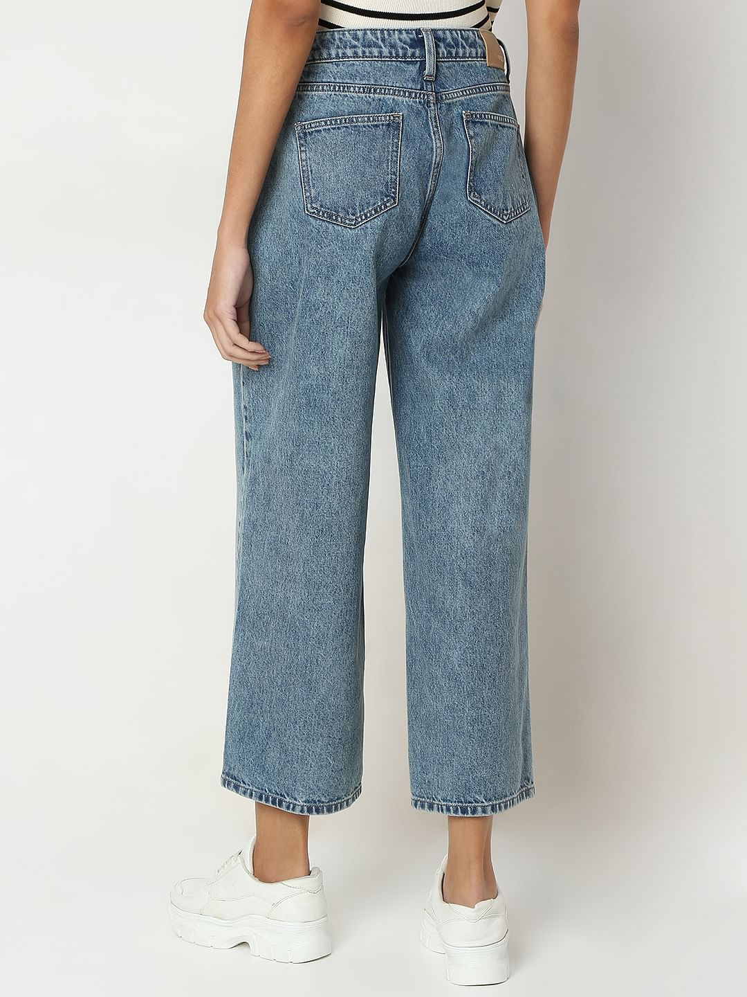 Blue Wide Leg Jeans