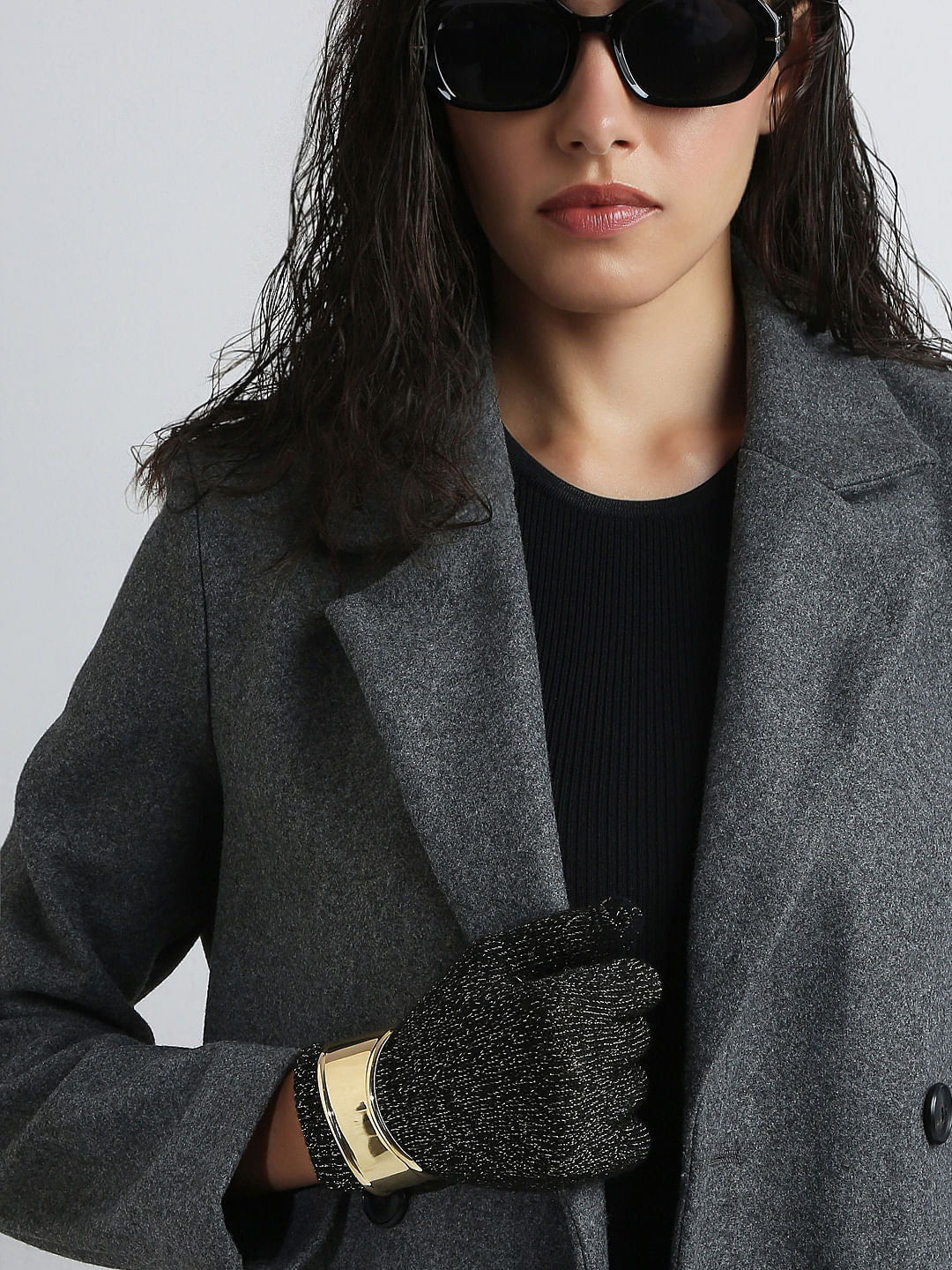 Golden Crescent Cuff Bracelet