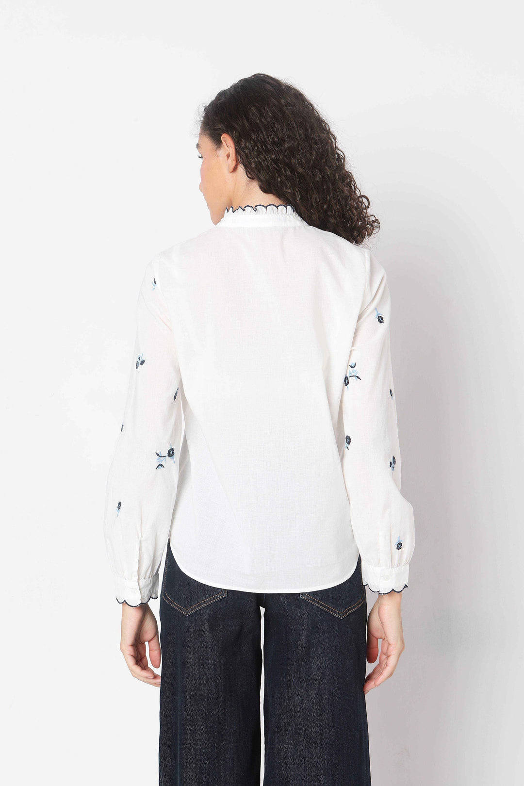 Vero Moda White Printed Cotton Shirt