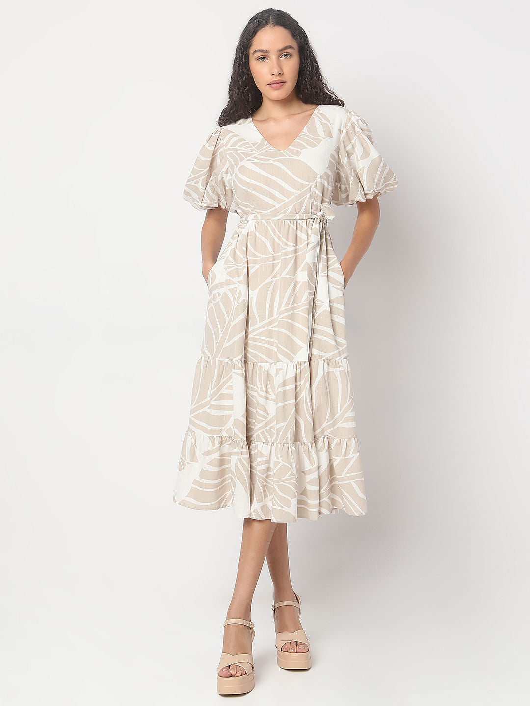 Off-White Printed Midi Dress