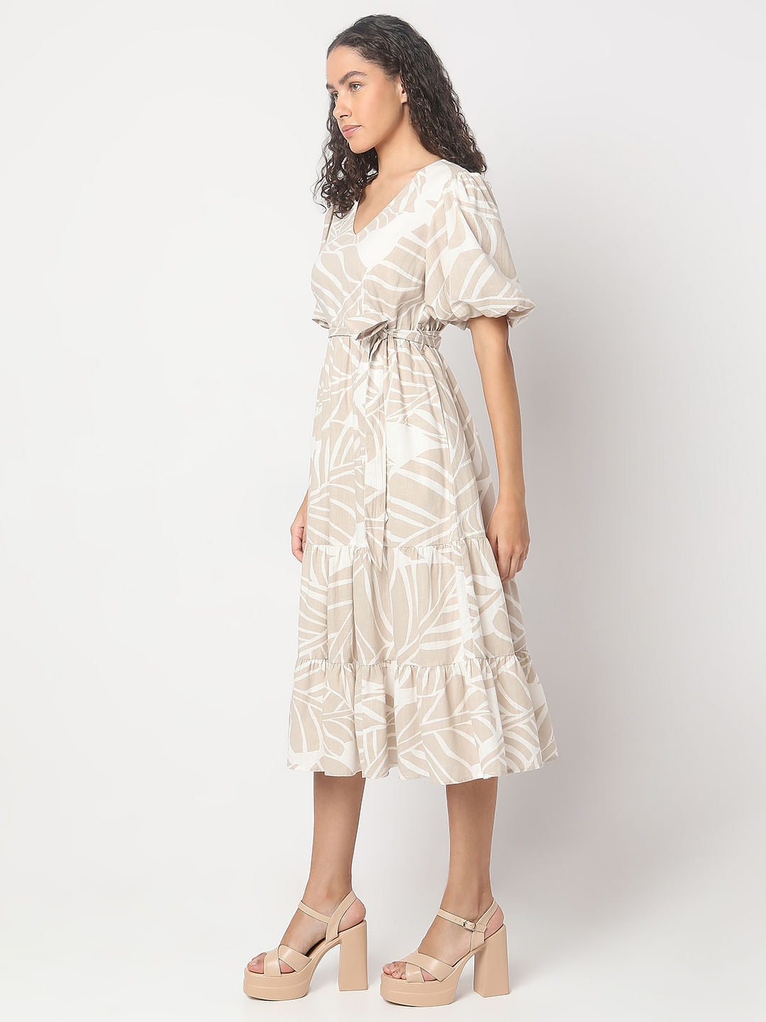 Off-White Printed Midi Dress