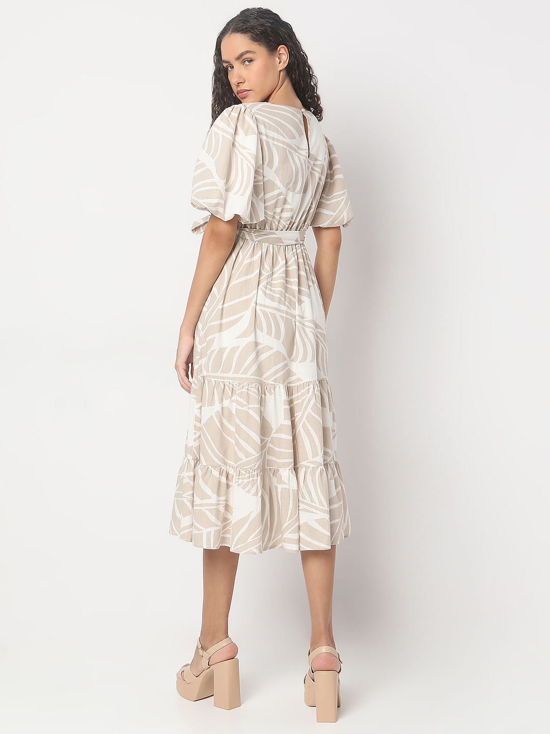 Off-White Printed Midi Dress