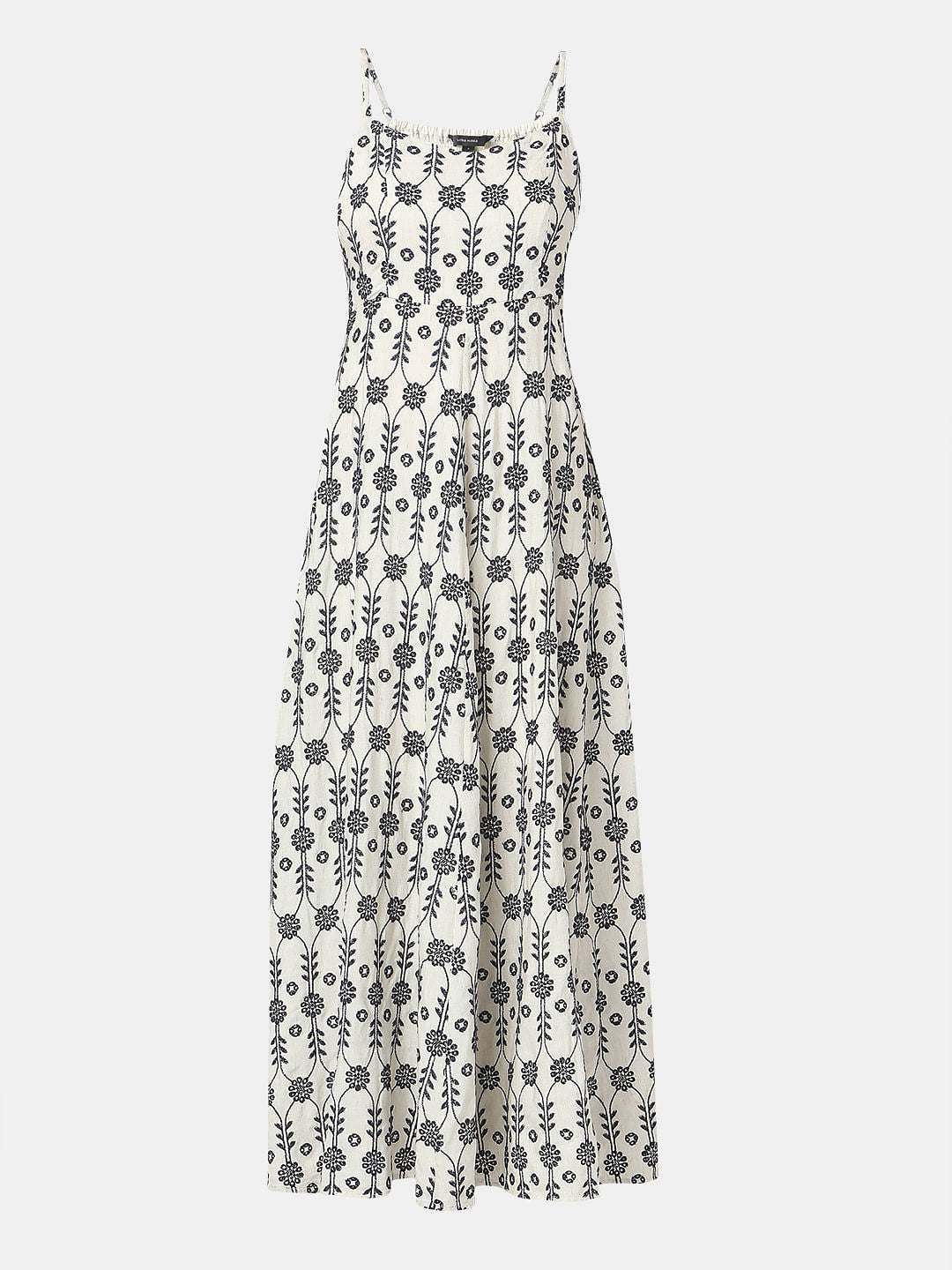 Off-White Embroidered Maxi Dress