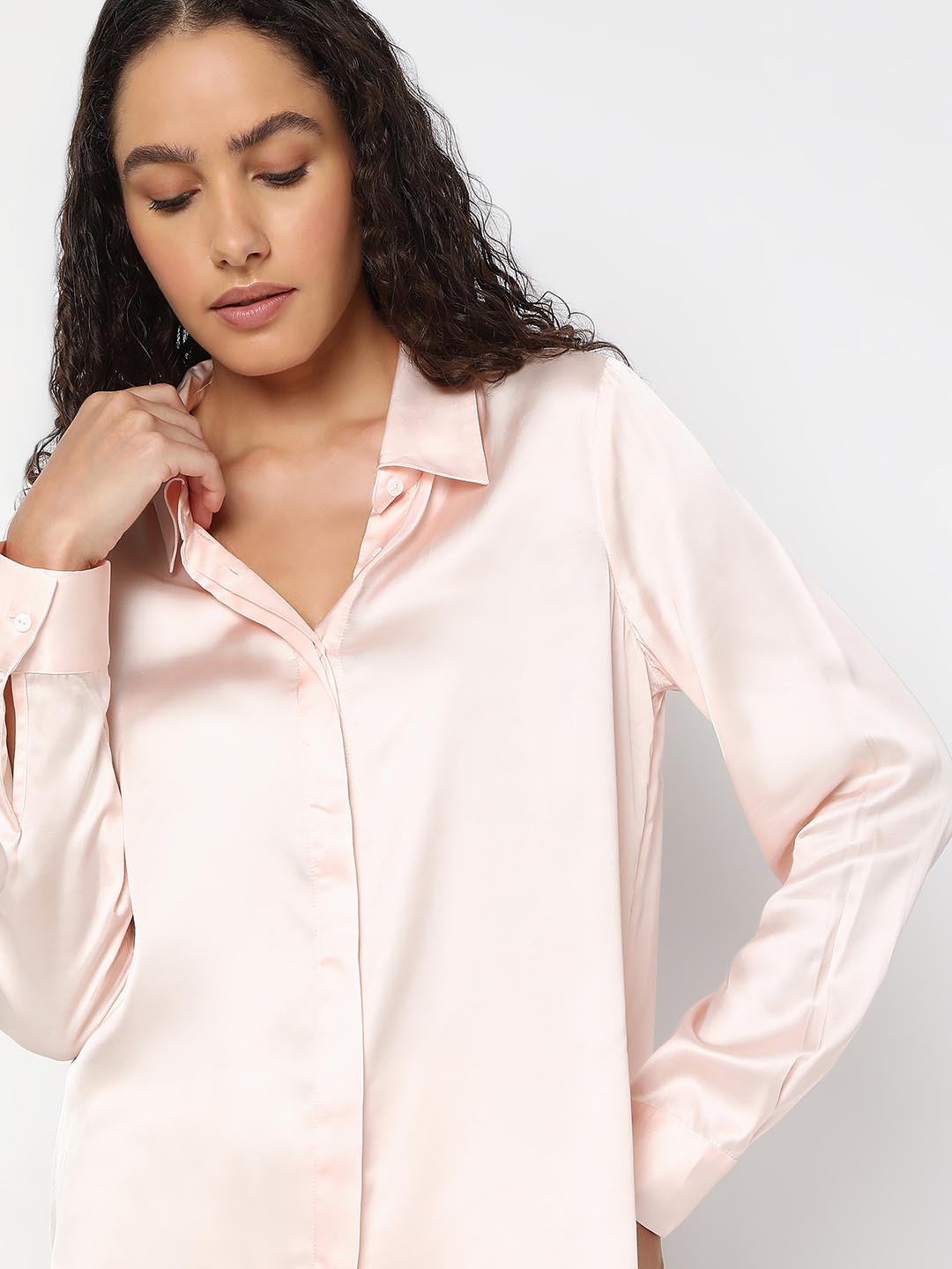 Vero Moda Light Pink Full Sleeves Shirt