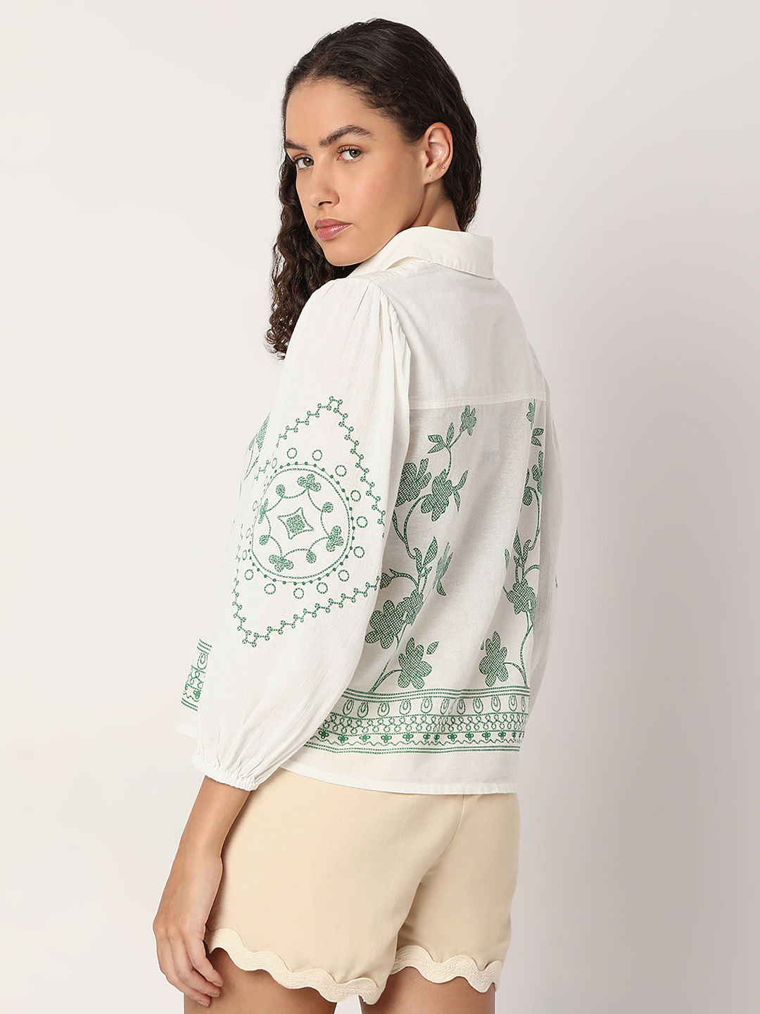 White Printed Shirt