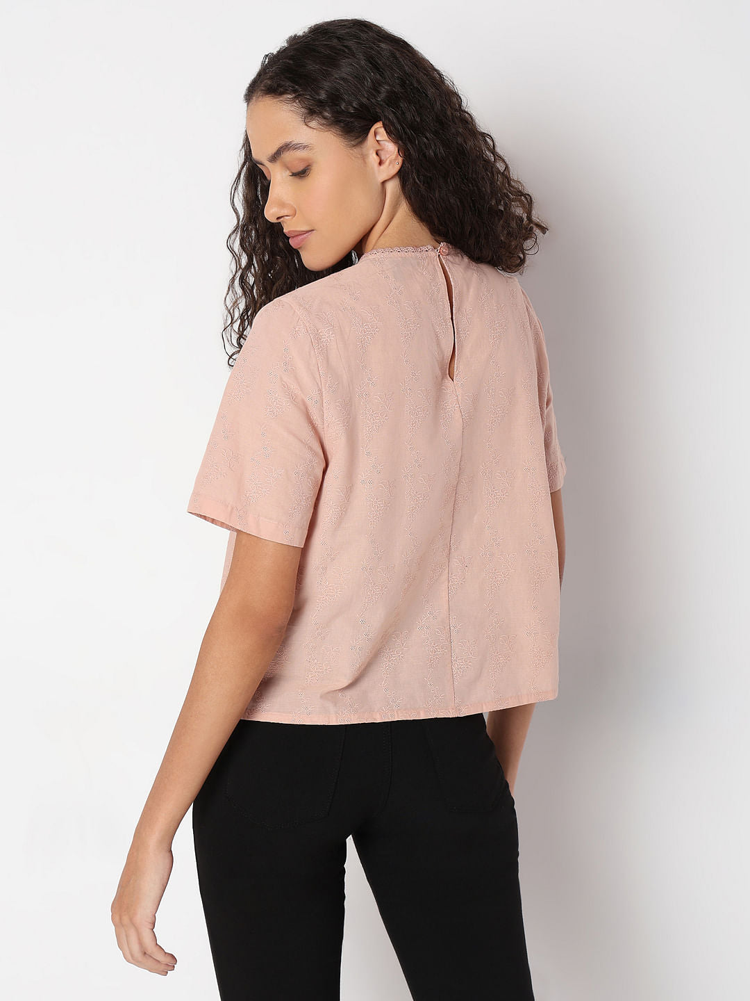 Blush Pink Textured Top