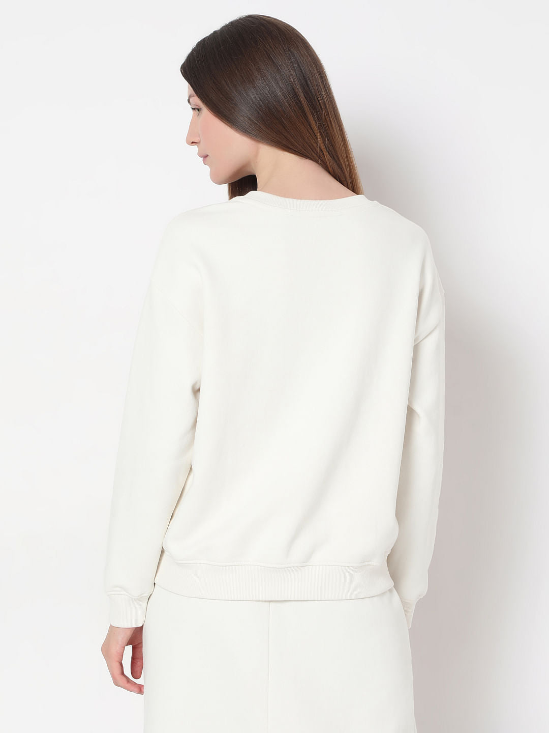 White Floral Co-Ord Set Sweatshirt