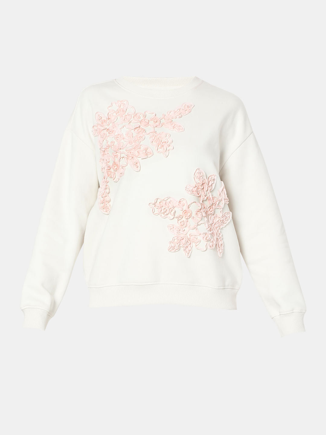 White Floral Co-Ord Set Sweatshirt