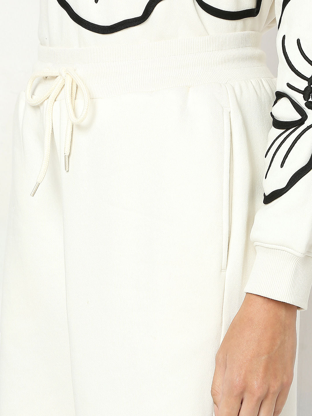 White Floral Co-Ord Set Sweatpants