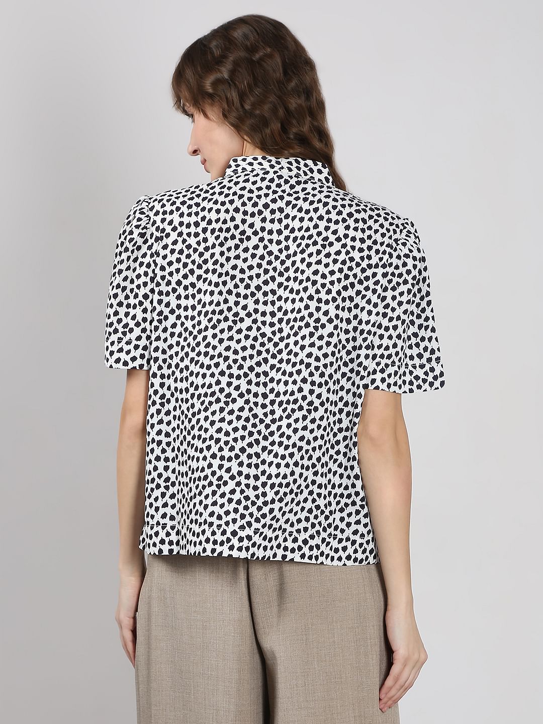 Black & White Printed Top