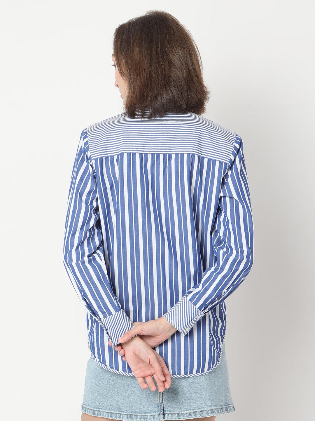 Blue Striped Cotton Shirt