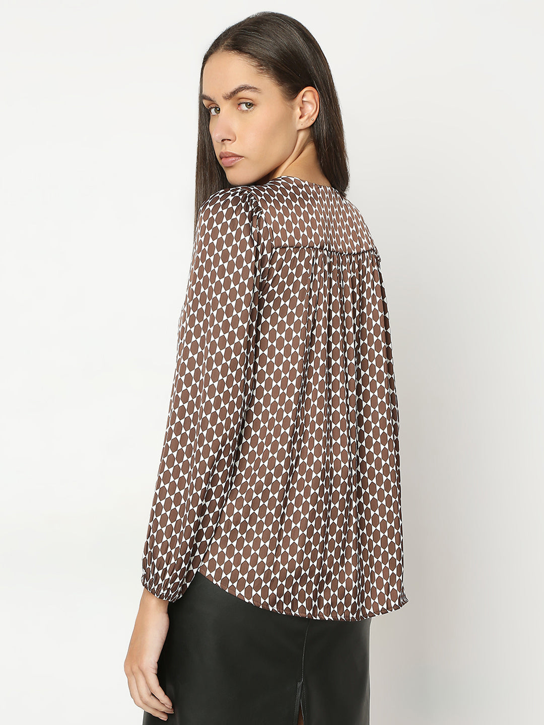 Brown Printed Shirt