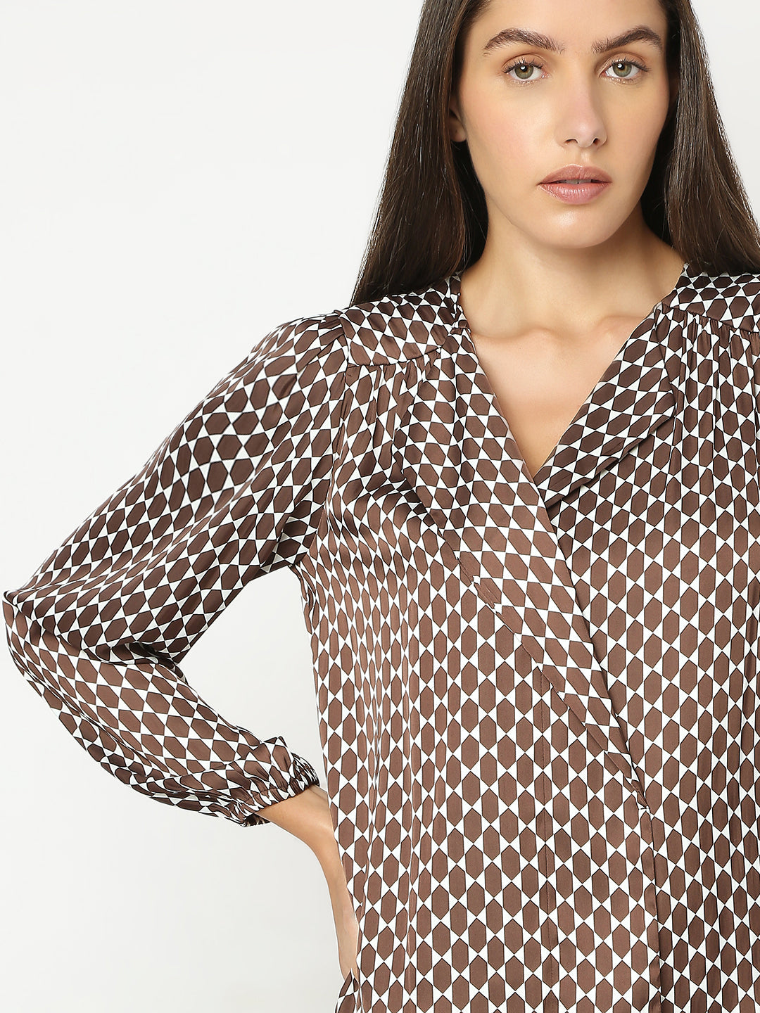 Brown Printed Shirt