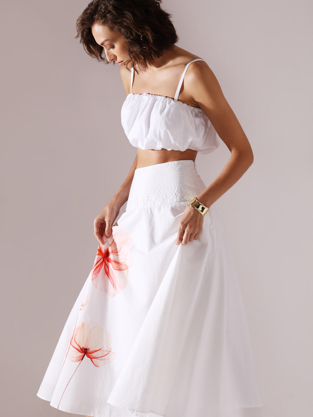 White Strappy Crop Top