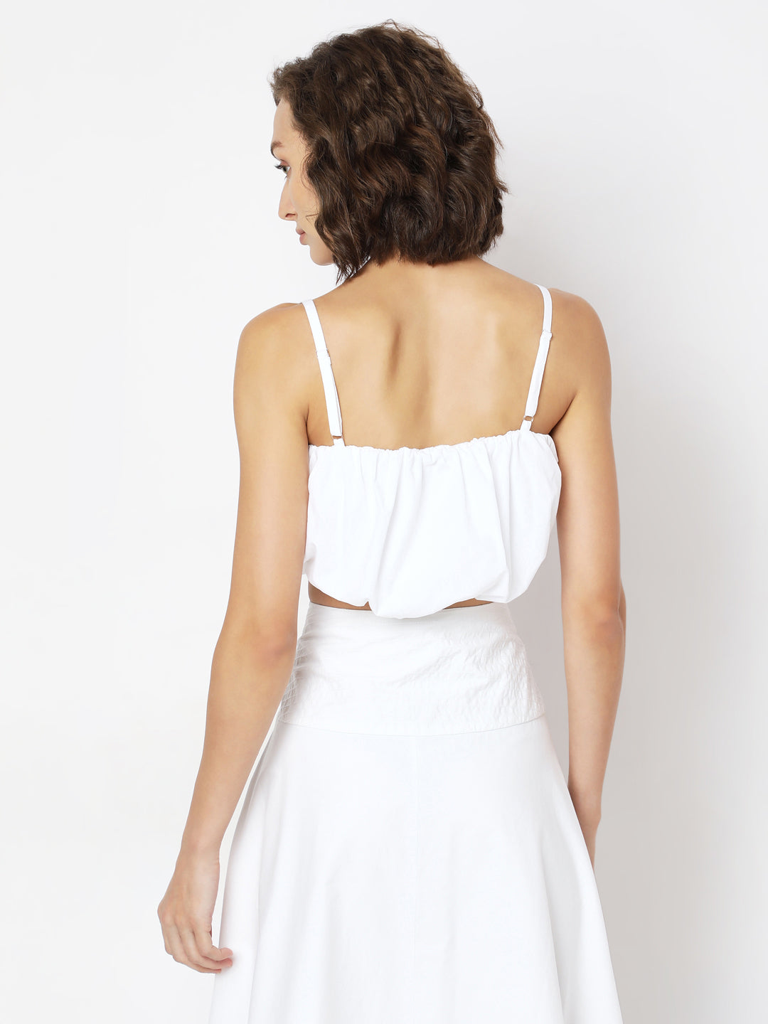 White Strappy Crop Top