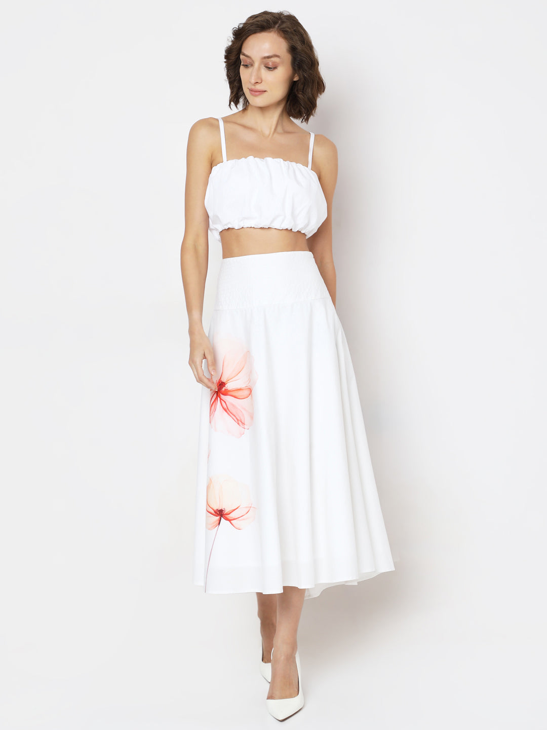 White Strappy Crop Top