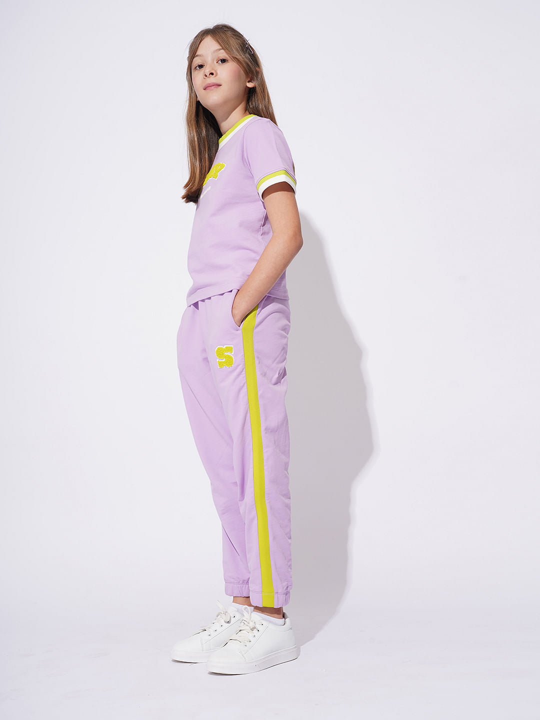 Girls Lilac Co-Ord Set Joggers