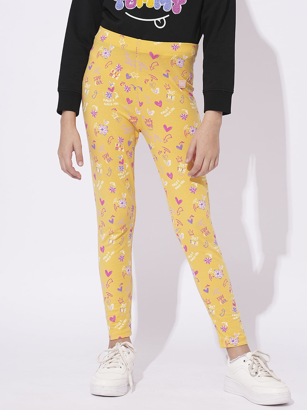 Girls Pack Of 2 Printed Leggings