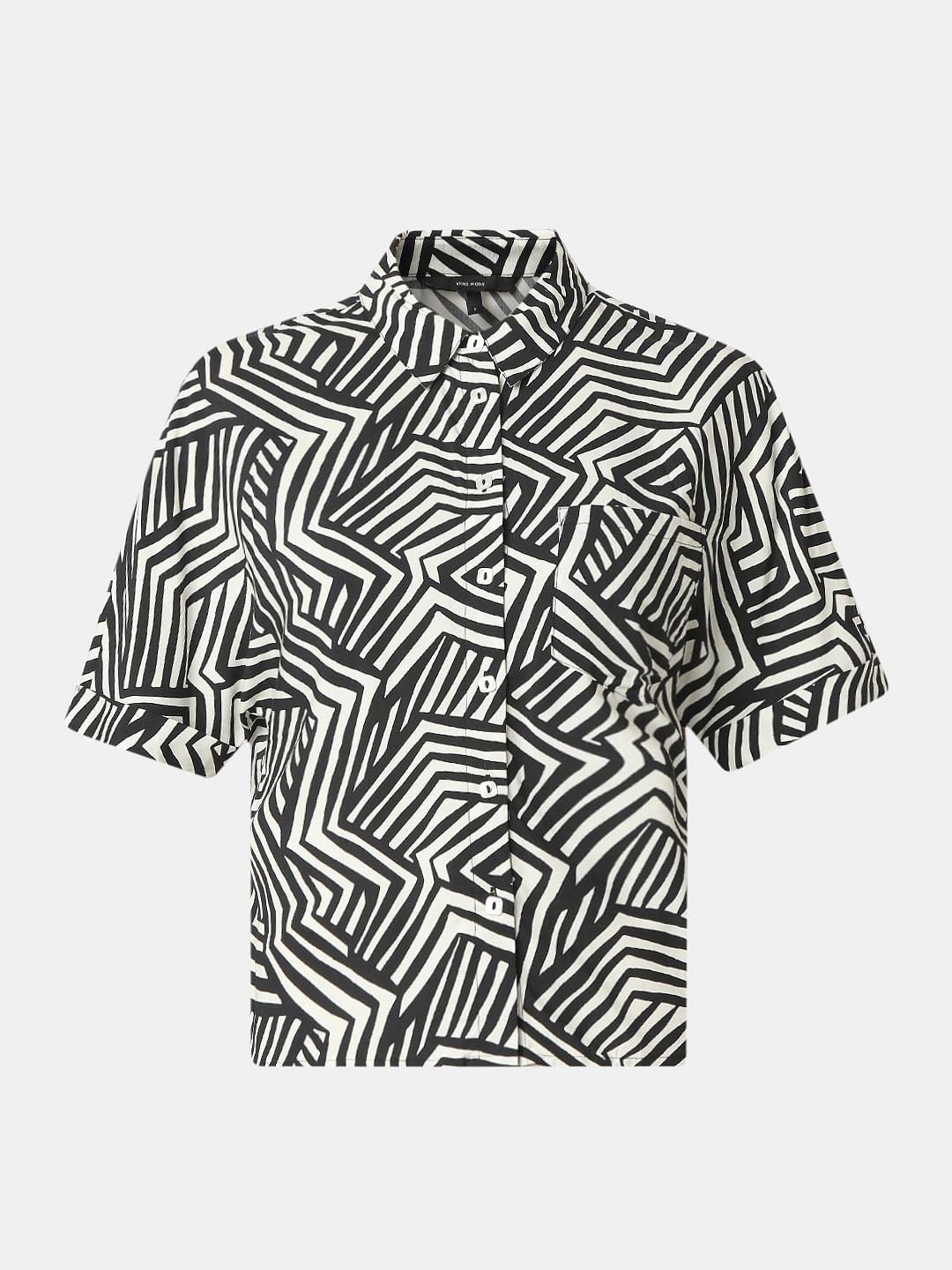Black Printed Viscose Shirt